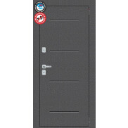 Дверь входная Porta T2 104/П22 с терморазрывом Антик серебро/Wenge Veralinga, 2 замка, с ночной задвижкой