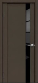 Дверь межкомнатная Бизнес класс-655 ПВХ Стипл темно-коричневый, глухая, без стекла, без кромки, царговая