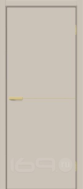 Дверь межкомнатная Браво-0.21.П (SG:P3) ПЭТ Cream Silk, глухая, каркасно-щитовая