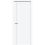 Дверь межкомнатная Браво-0.10.П (SG:P3) ПЭТ White Silk, глухая, без стекла, каркасно-щитовая