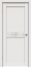 Дверь межкомнатная Concept-601 ПВХ, Белоснежно матовый, остекленная, зеркало, царговая