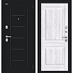 Дверь входная Некст Kale Букле черное/Riviera Ice, 2 замка, с ночной задвижкой
