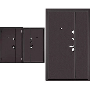 Дверь входная Мега Масс MM (порог) Шоколад букле/Шоколад букле, 2 замка, с ночной задвижкой