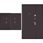 Дверь входная Мега Масс MM (порог) Шоколад букле/Шоколад букле, 2 замка, с ночной задвижкой