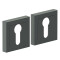 Накладка цилиндровая на квадратной розетке Bravo AS-1CL Sgraphite