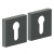 Накладка цилиндровая на квадратной розетке Bravo AS-1CL Sgraphite
