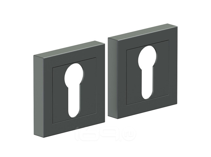 Накладка цилиндровая на квадратной розетке Bravo AS-1CL Sgraphite