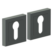 Накладка цилиндровая на квадратной розетке Bravo AS-1CL Sgraphite