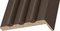 Наличник Т "ПВХ" (3 полоски) 10*80*2150 мм, Стипл темно-коричневый