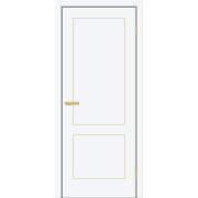 Дверь межкомнатная Браво-0.32Р.П (SG:P3) ПЭТ White Silk, глухая, без стекла, каркасно-щитовая
