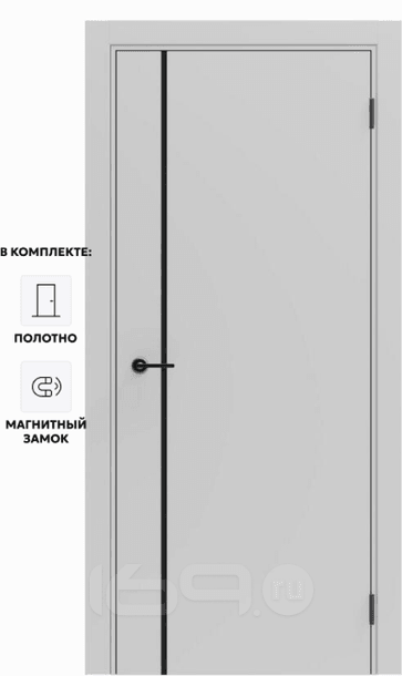 Дверь межкомнатная Порта ПТА-50.11 B ПЭТ, Shellac Grey, глухая, каркасно-щитовая