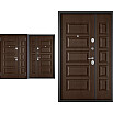Дверь входная Мега Масс PP X-108/X-108 Дуб коньяк/Дуб коньяк, 2 замка, с ночной задвижкой