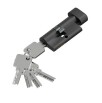 Цилиндр ключ/фиксатор Bravo FZZ-6.3S 56(28/28) SBlack (алюм., 3 ключа)