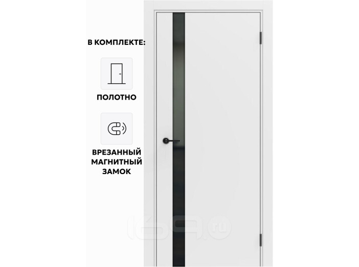Дверь межкомнатная Порта ПТА-51 B ПЭТ, Shellac White, глухая, каркасно-щитовая