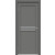 Дверь межкомнатная Concept-601 ПВХ Медиум грей, без декора, остекленная, сатинат белый, царговая