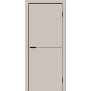 Дверь межкомнатная Браво-0.А ПЭТ Cream Silk, cream silk, глухая, без стекла, каркасно-щитовая