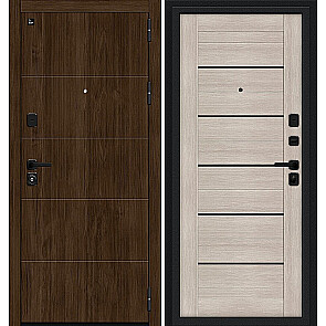 Дверь входная Райт/SBlack Pecan/Cappuccino Melinga, 2 замка
