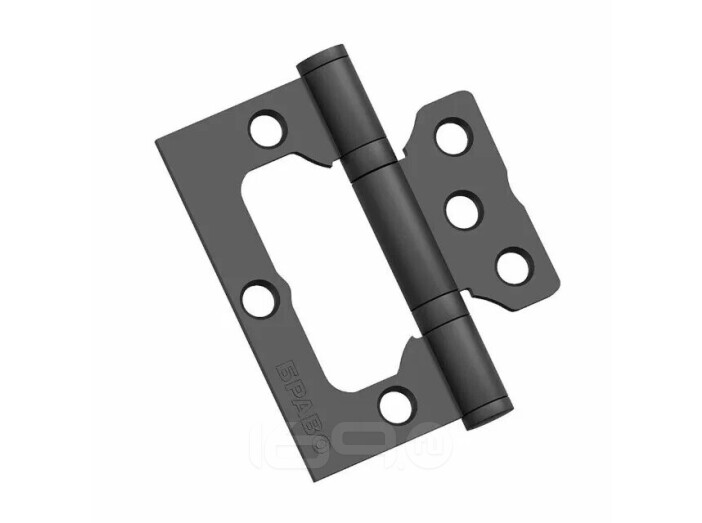 Петля без врезки стальная для складных дверей Bravo HFS-1-2B 75*64*2,5 Sblack