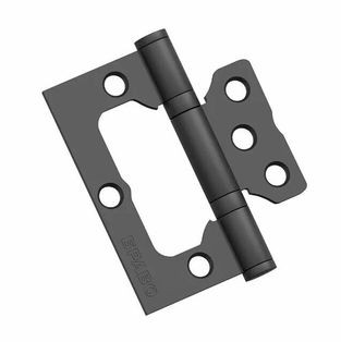 Петля без врезки стальная для складных дверей Bravo HFS-1-2B 75*64*2,5 Sblack