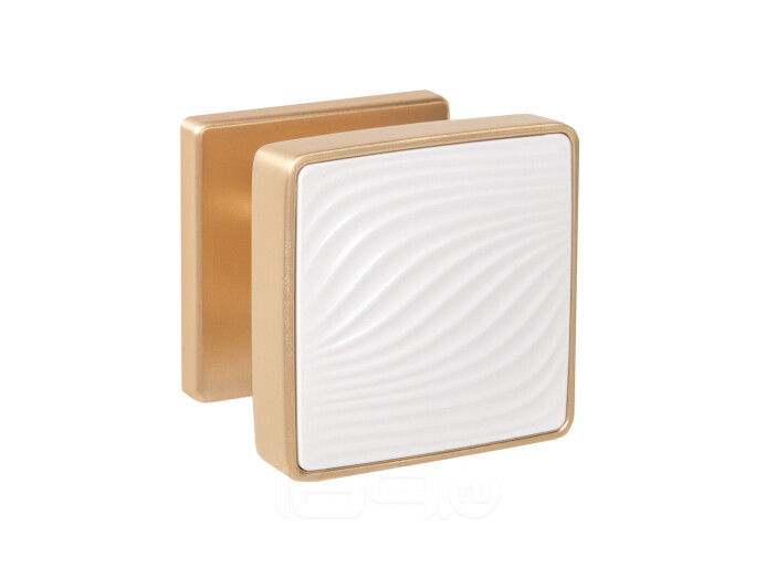 Ручка раздельная K.EST.Q52.GIPNOZ SSG/WH-39 сатинированное золото/белый