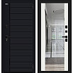 Дверь входная Лайнер-3 (33/В13) Total Black/Off-white, 2 замка, с ночной задвижкой