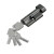 Цилиндр ключ/фиксатор FAB-6.3S 56(28/28) Sgraphite