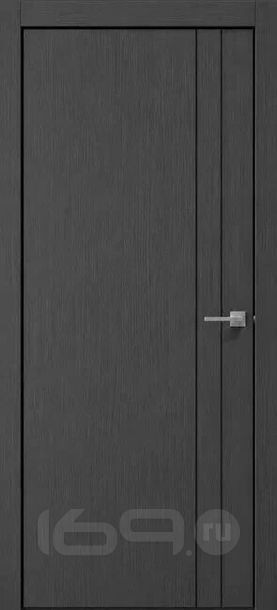 Дверь межкомнатная Бизнес класс-613 ПВХ Графит вуд, глухая, без стекла, каркасно-щитовая
