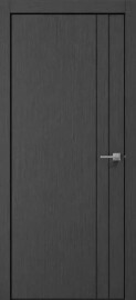 Дверь межкомнатная Бизнес класс-613 ПВХ Графит вуд, глухая, без стекла, каркасно-щитовая