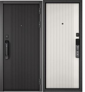 Дверь входная Сити Макс Ай Кью ПП 10SM-161/10SM-161 Чёрный матовый, 10SM-161/Белый матовый, 10SM-161, 2 замка