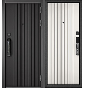 Дверь входная Сити Макс Ай Кью ПП 10SM-161/10SM-161 Чёрный матовый, 10SM-161/Белый матовый, 10SM-161, 2 замка