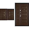 Дверь входная Мега Масс PP X-108/X-108 Дуб коньяк/Дуб коньяк, 2 замка, с ночной задвижкой