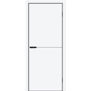Дверь межкомнатная Браво-0.А ПЭТ White Silk, white silk, глухая, без стекла, каркасно-щитовая