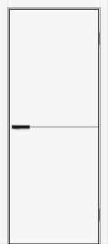 Дверь межкомнатная Браво-0.А ПЭТ White Silk, white silk, глухая, без стекла, каркасно-щитовая