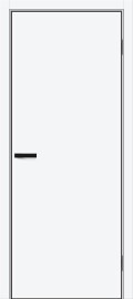 Дверь межкомнатная Браво-0.А ПЭТ White Silk, white silk, глухая, без стекла, каркасно-щитовая