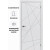 Дверь межкомнатная Порта ПТА-15 B ПЭТ, Shellac White в комплекте с врезанной черной магнитной защелкой, глухая, каркасно-щитовая