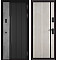 Дверь входная Сити Интегра Ай Кью ПП 401БС/Si-11 Черный матовый/Бетон серый/Бетон серый, 1 замок, с ночной задвижкой