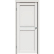 Дверь межкомнатная Concept-601 ПВХ, Белоснежно матовый, остекленная, сатинат белый, царговая