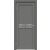 Дверь межкомнатная Concept-601 ПВХ Медиум грей, без декора, остекленная, зеркало, царговая