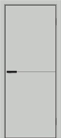 Дверь межкомнатная Браво-0.А ПЭТ Grey Silk, grey silk, глухая, без стекла, каркасно-щитовая