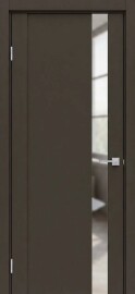 Дверь межкомнатная Бизнес класс-655 ПВХ Стипл темно-коричневый, глухая, без стекла, без кромки, царговая