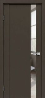Дверь межкомнатная Бизнес класс-655 ПВХ Стипл темно-коричневый, глухая, без стекла, без кромки, царговая