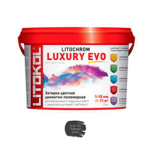 LITOCHROM LUXURY EVO LLE.145 Черный уголь, 2kg ведро