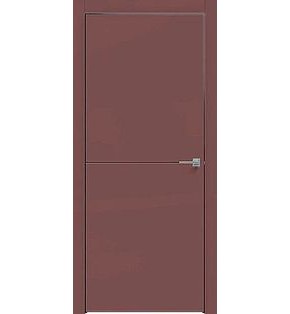 Дверь межкомнатная Design-709 ПВХ Лофт ред, глухая, кромка алюминиевая черная матовая, каркасно-щитовая