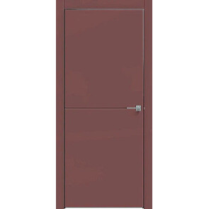 Дверь межкомнатная Design-709 ПВХ Лофт ред, глухая, кромка алюминиевая черная матовая, каркасно-щитовая