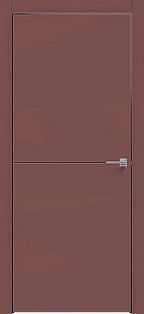 Дверь межкомнатная Design-709 ПВХ Лофт ред, глухая, кромка алюминиевая черная матовая, каркасно-щитовая