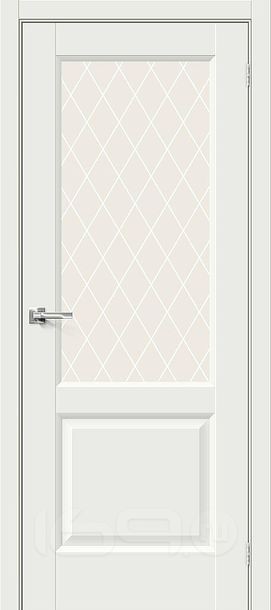 ДП ЭМА Неоклассик-33 White Matt White Сrystal 200*90