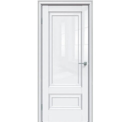 Дверь межкомнатная Gloss-598 ПВХ Белый глянец, глухая, царговая