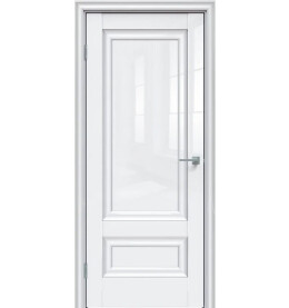 Дверь межкомнатная Gloss-598 ПВХ, Белый глянец, глухая, царговая