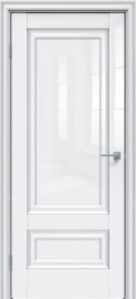 Дверь межкомнатная Gloss-598 ПВХ Белый глянец, глухая, царговая