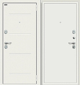 Дверь входная Аура Kale Off-white/Шагрень белая, 2 замка, с ночной задвижкой